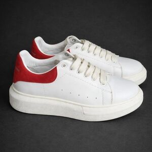 Alexander McQueen White and Red Sneakers
